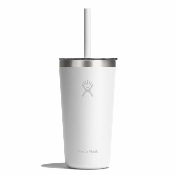 20 oz All Around™ Tumbler with Clear Straw Lid - White S8